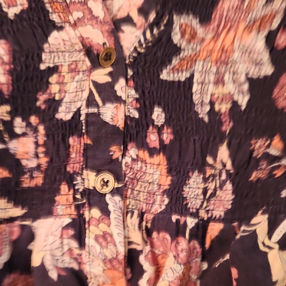 Knox Rose Navy, Pink & Cream Floral Blouse - Picture 7 of 8